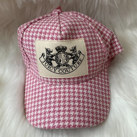 JUICY COUTURE Bow, Houndstooth, Tweed Baseball Caps Set of 3 NEW - Picture 2 of 9
